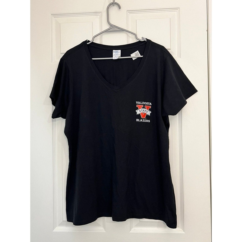 Port & Company T-Shirt Women XXL Black Excellent Valdosta State Blazers V-Neck - Picture 2 of 6